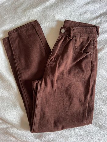 Jean droit marron PETITE