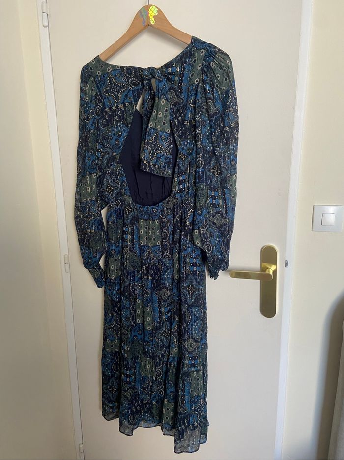Robe à nouer dans le dos prunelle arizona bleu - photo numéro 2