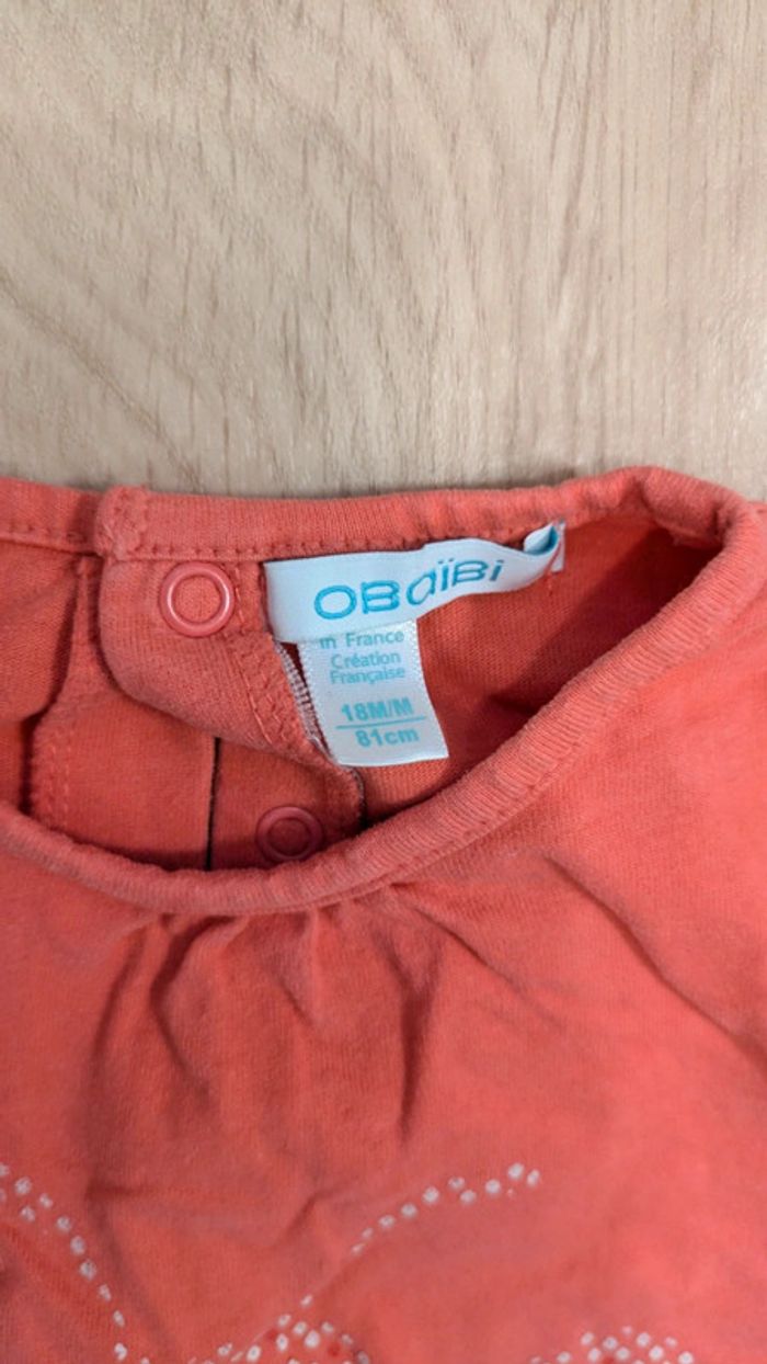 Pyjama/Grenouillère Corail Obaïbi 18 Mois - photo numéro 4