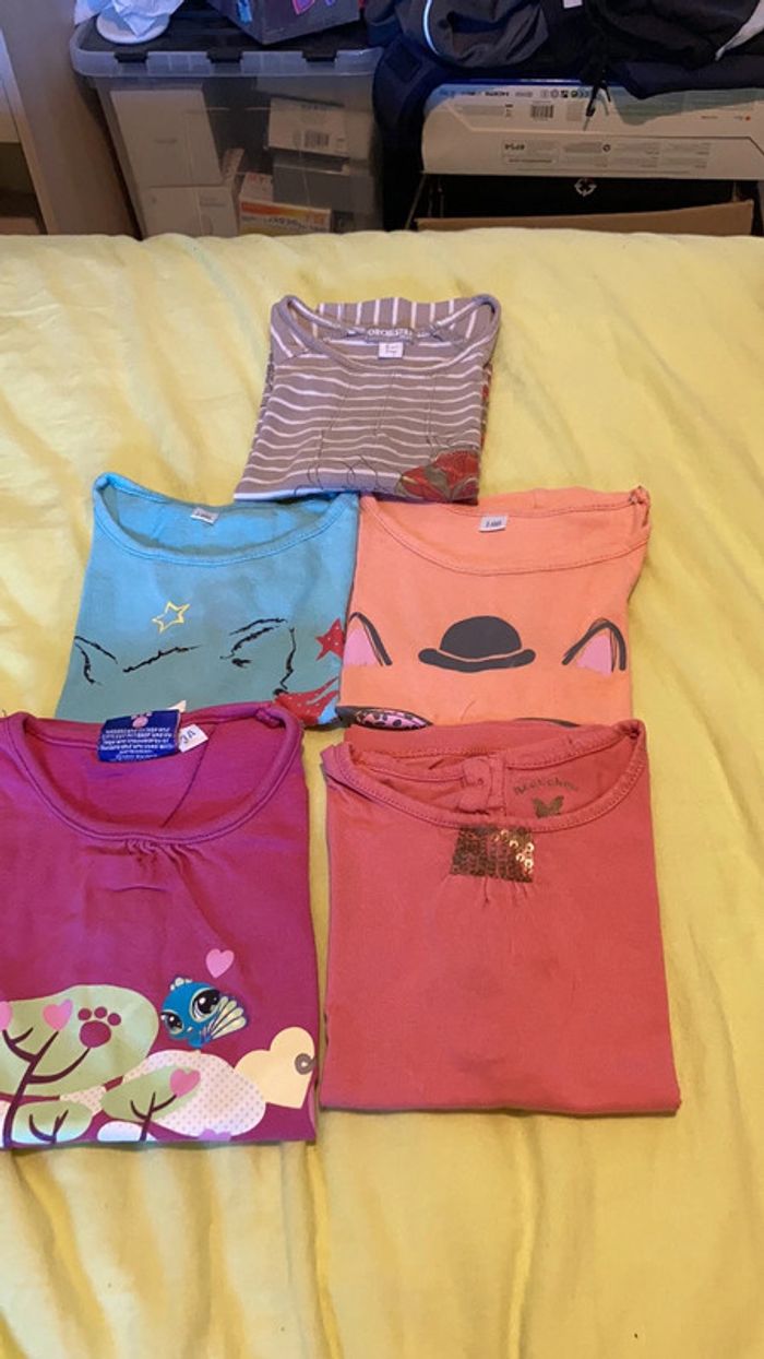 Lot 5 t-shirt manches courtes 3 ans