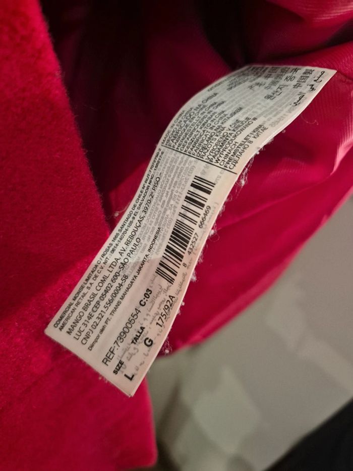 Manteau rouge #mango L - photo numéro 6