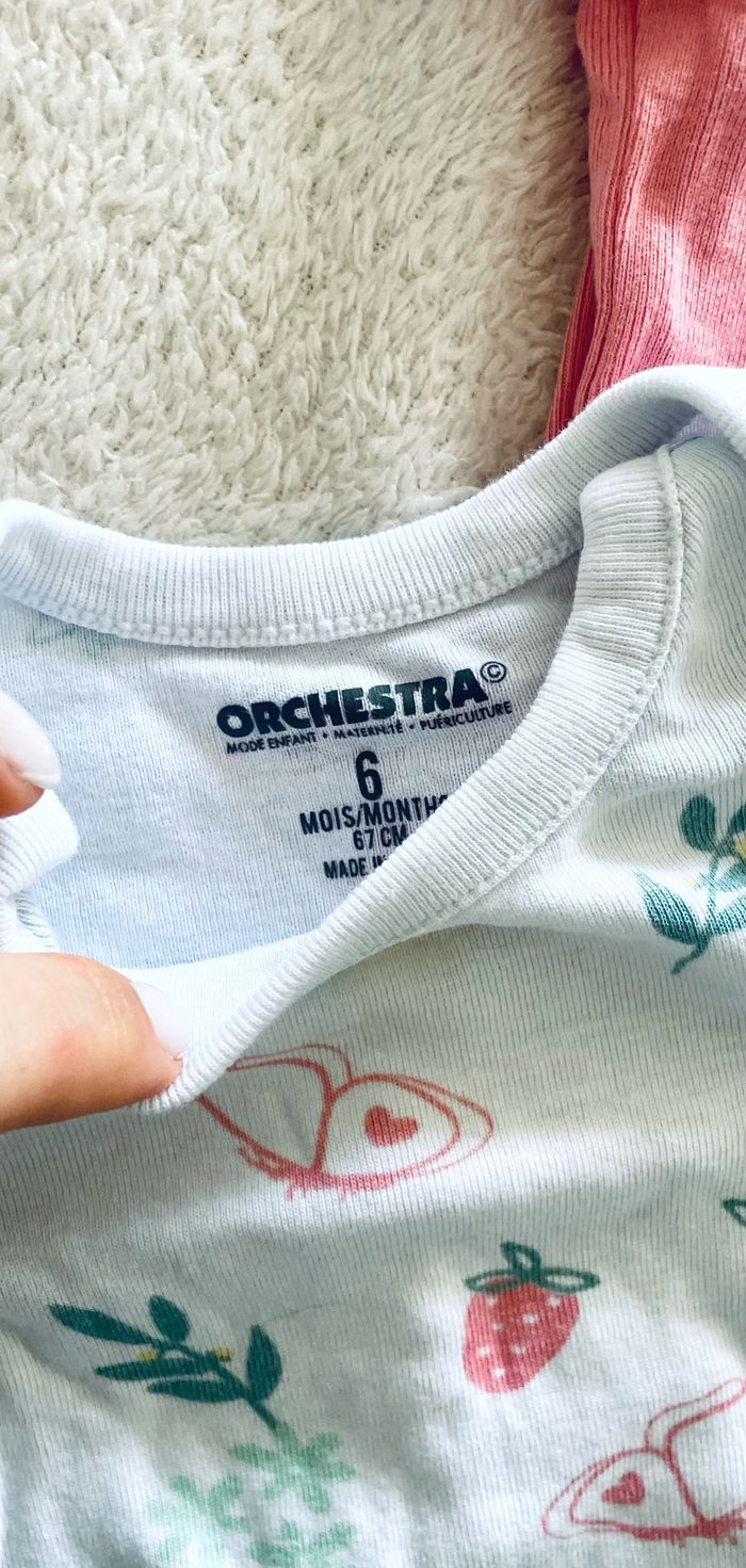 lot de 7 body manches courtes « Orchestra » Taille 6 mois - photo numéro 2