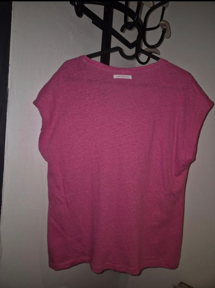 Tshirt allaitement lin et coton tajine banane rose M - photo numéro 3