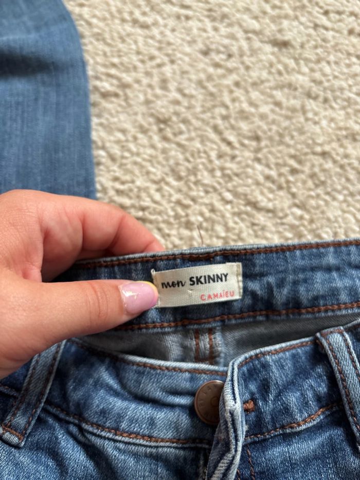 Jean skinny bleu taille haute - photo numéro 3