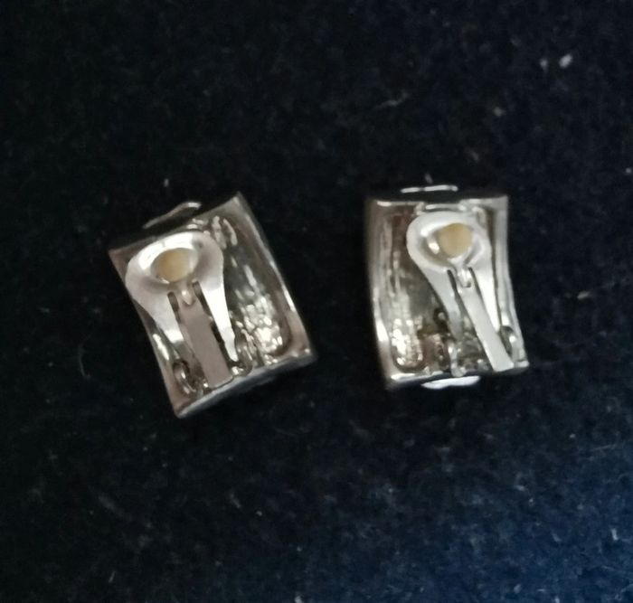 Boucles d'oreilles rectangulaires vintage - photo numéro 3