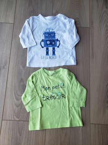 Maillots manches longues 1 mois