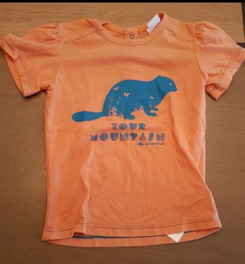 Tee-shirt quechua abricot 3 ans