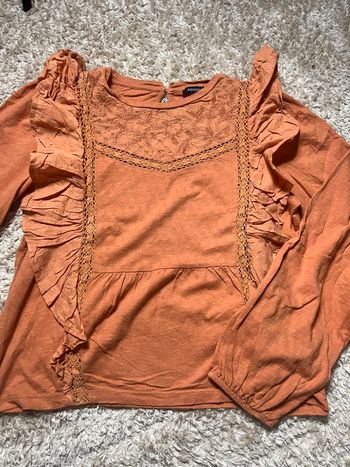 Blouse dentelle taille M femme bonobo orange 
