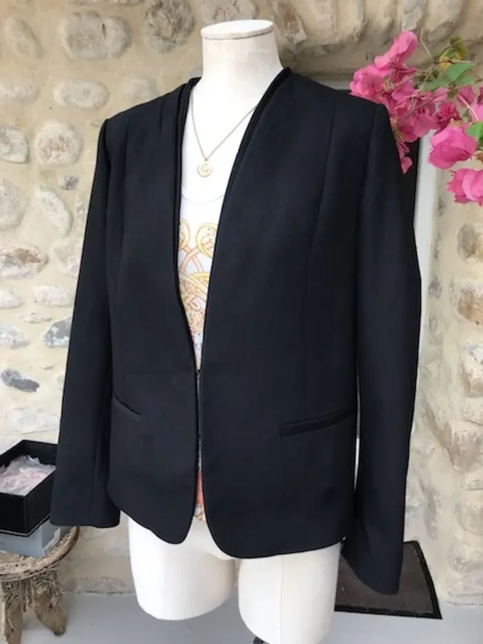 Jacqueline Riu - Veste de blazer noir classé professionnel casual - photo numéro 7