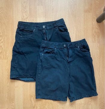 lot deux shorts en jean noirs esmara femme