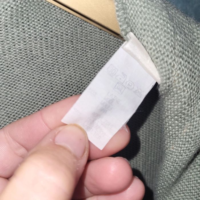 Cardigan  / Gilet en Laine Vintage Broderie Vert Clair 🧥 Royal Manor - Made in France - Taille L - photo numéro 7