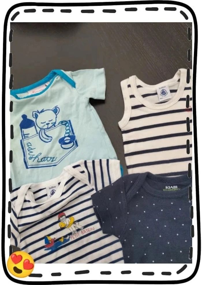 Lot de 4 body 3 mois - photo numéro 2