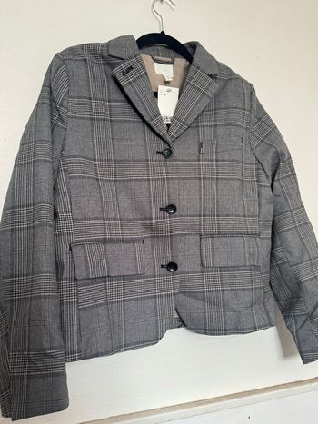 Blazer carreaux boutons droit L H&M