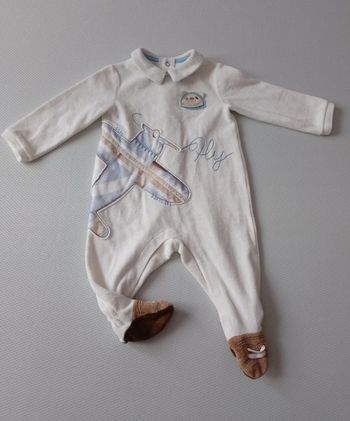 Pijama velours Prénatal 3/6 mois