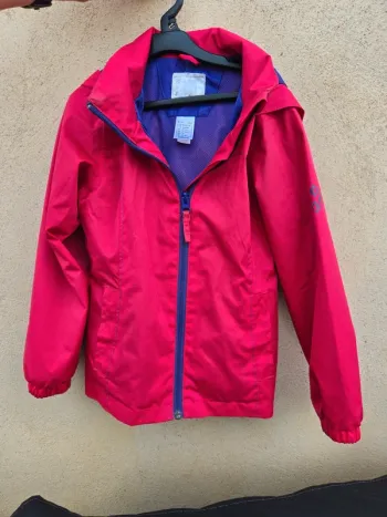 Veste imperméable 6 ans Quechua fuschia violet