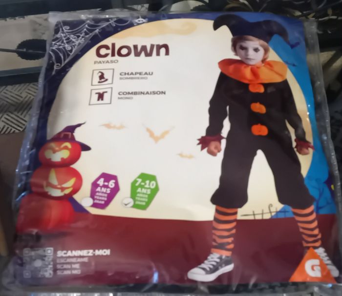 Déguisement costume cosplay enfant Clown Joker Halloween Carnaval gifi