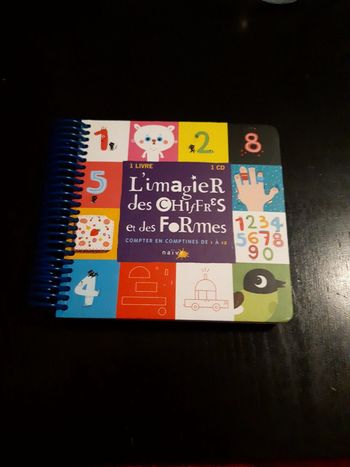 L'imagier des Chiffres et des formes livre comptines  avec CD neuf