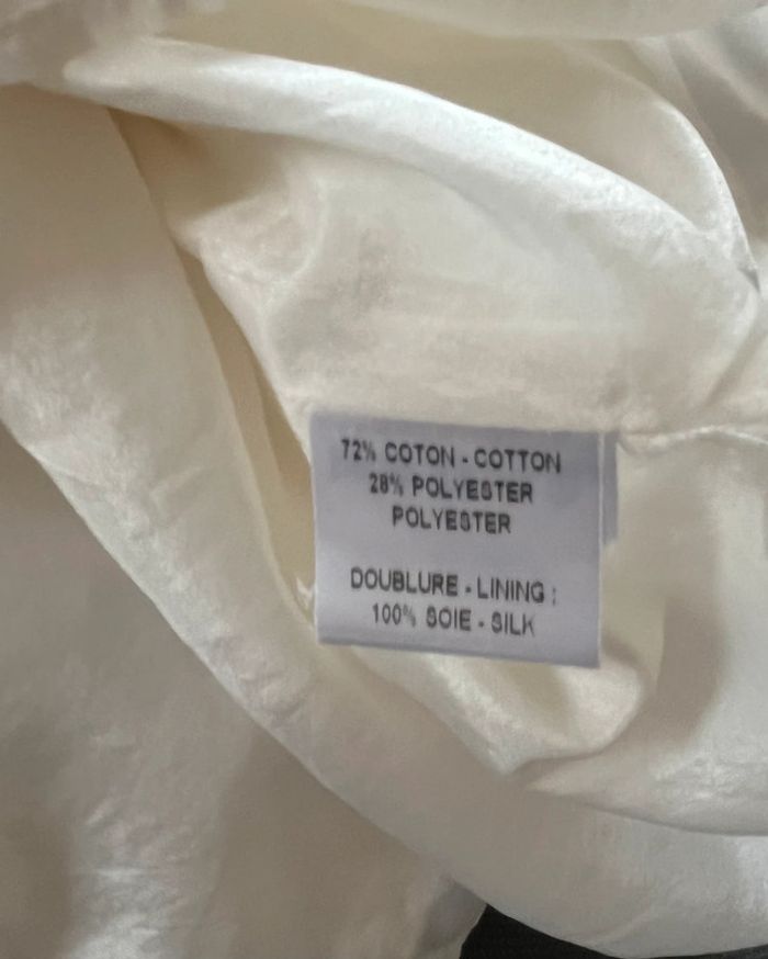 Robe courte blanche doré lumineuse décolleté lacet Barbara Bui – Taille 38 – Très bon état - photo numéro 8