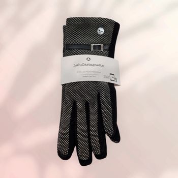 Lulu Castagnette gants tactiles noir blanc * collection prémium *