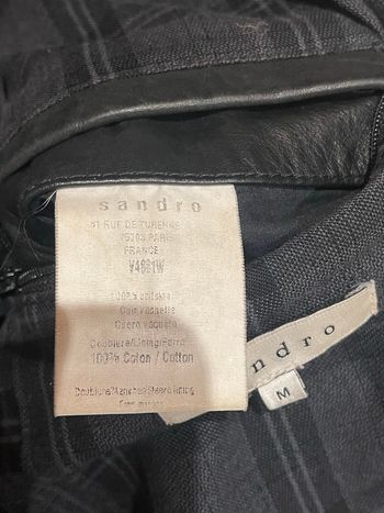 Veste Cuir vachette Homme Sandro T.M