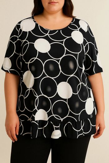 🌿 Blouse fluide à motifs – Taille 48/50