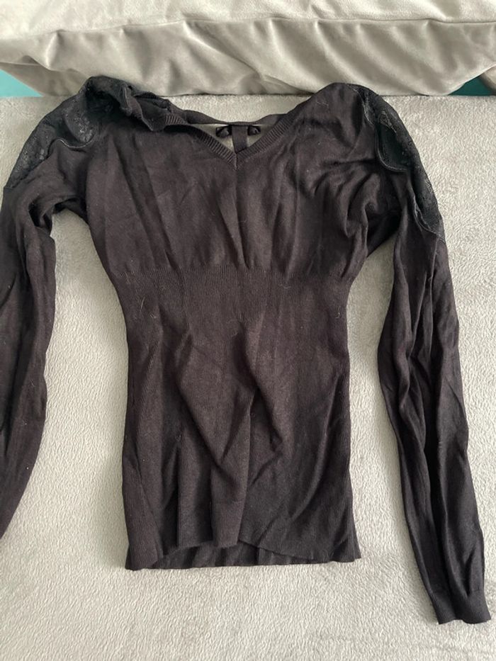Pull morgan noir dentelle