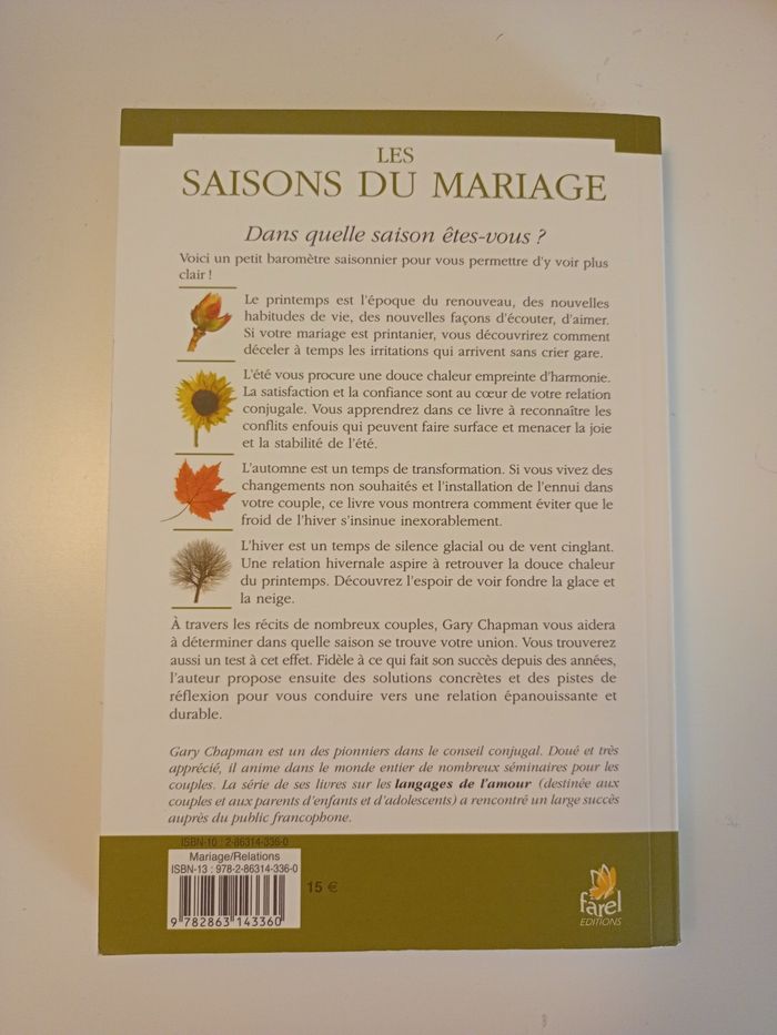 Les saisons du mariage - Gary Chapman - photo numéro 2