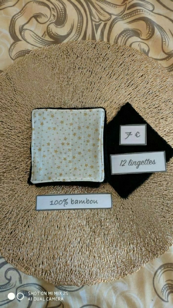 12 lingettes lavables neuf