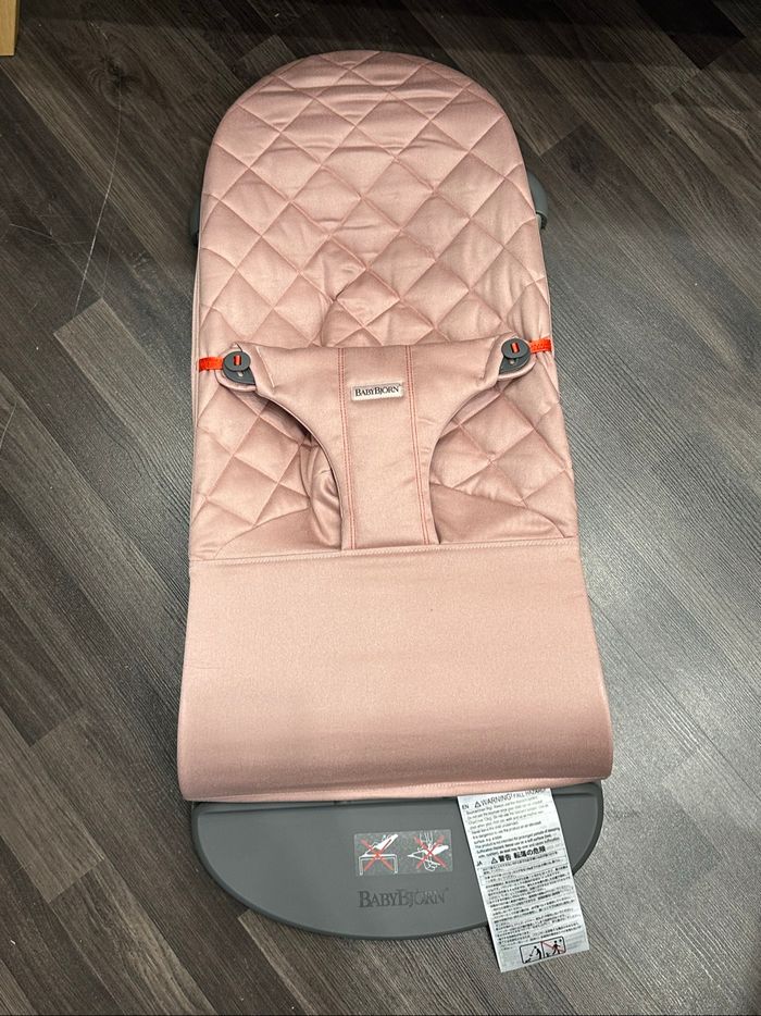 Transat bouncer bliss  babybjorn candy pink rose tissu jamais utilisé - photo numéro 4