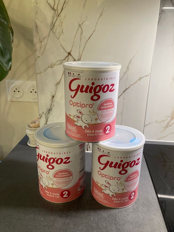 Lot de 3 boites de lait guigoz optipro 2