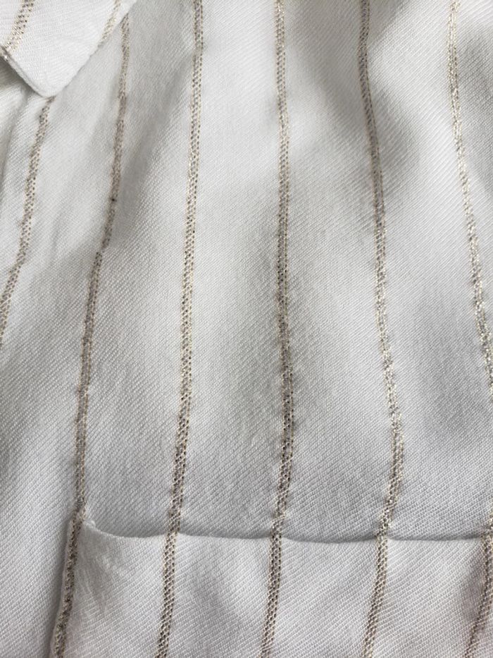 Chemise écru a rayures dorées Only 36 - photo numéro 2