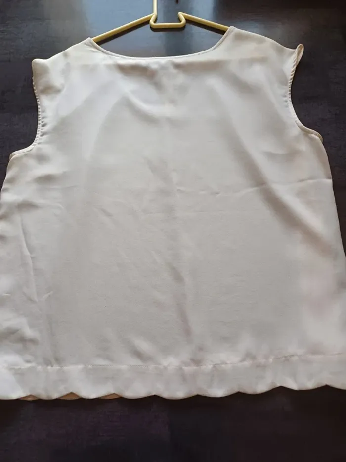 Blouse sans manche écru - photo numéro 2
