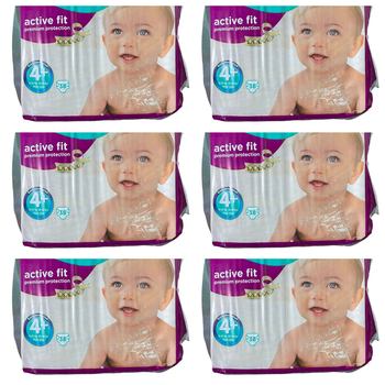 Lot de 228 Couches Pampers Active  fit Premium protection  9-20 kg kg  Taille  4  +Neuf