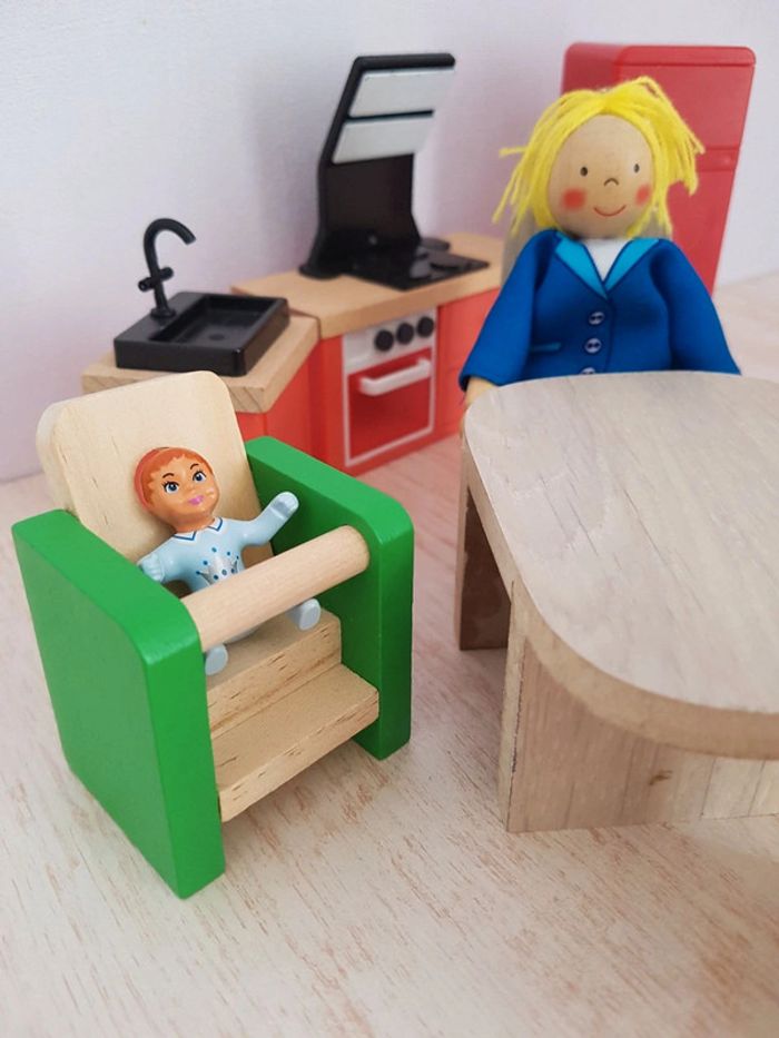 Salon Melissa&Doug, chambre d'enfants et mobilier en bois pour maison de poupée - photo numéro 9