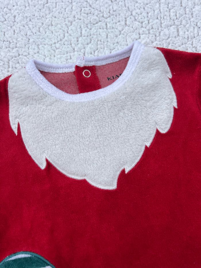 Pyjama dors-bien bébé en velours Père Noël taille 12 mois Kiabi - photo numéro 2