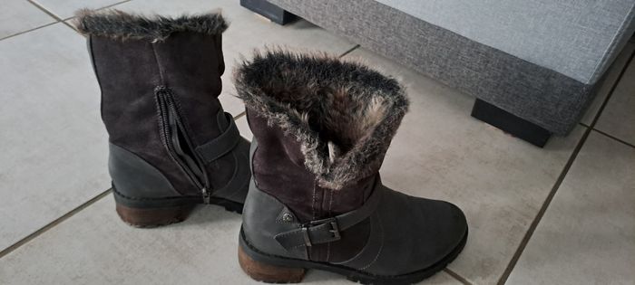 Bottines fourees grises