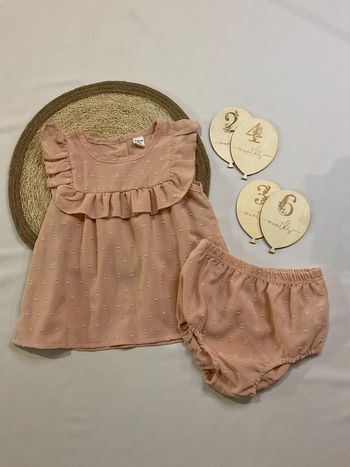 Ensemble fille robe cache couche sans manche été