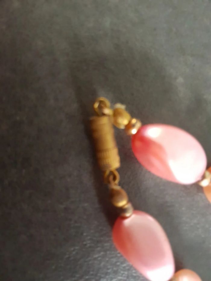 Grand collier rose - sautoir - photo numéro 3