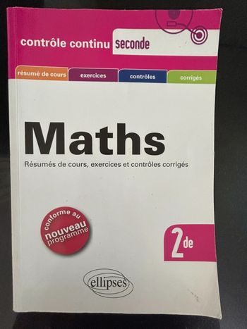 Livre scolaire math 2nde