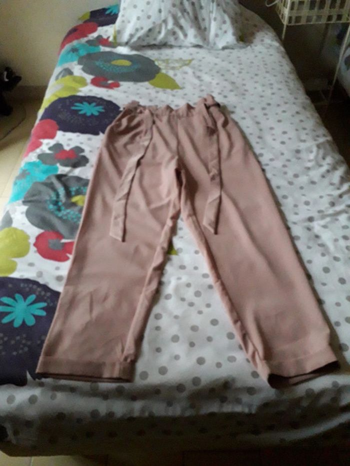 Pantalon  fluide vieux rose M