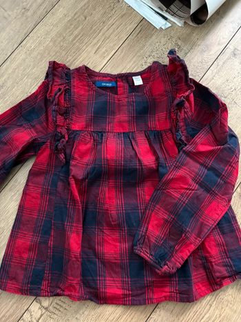 Blouse à carreaux 8 ans