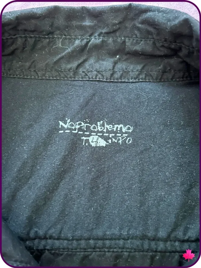 Chemise noire à manches courtes No Problemo - Taille L (taille française) - photo numéro 6