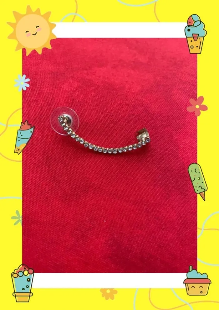 Boucle d'oreille double doré