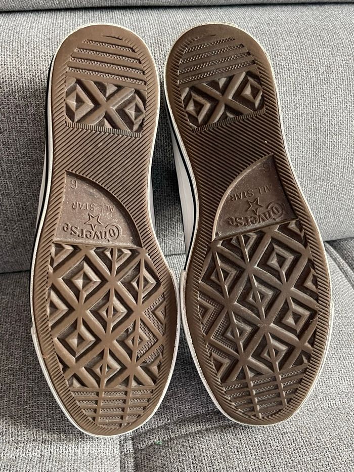 Converse basse noire plate-forme 39 en toile - photo numéro 7