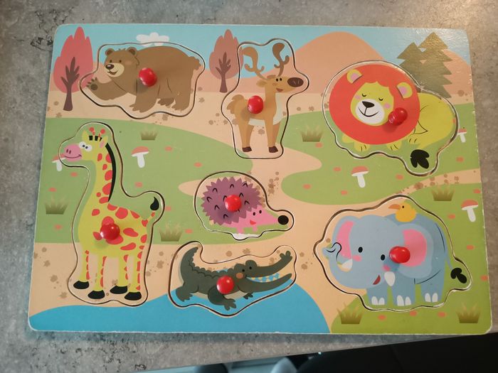 Puzzle en bois animaux