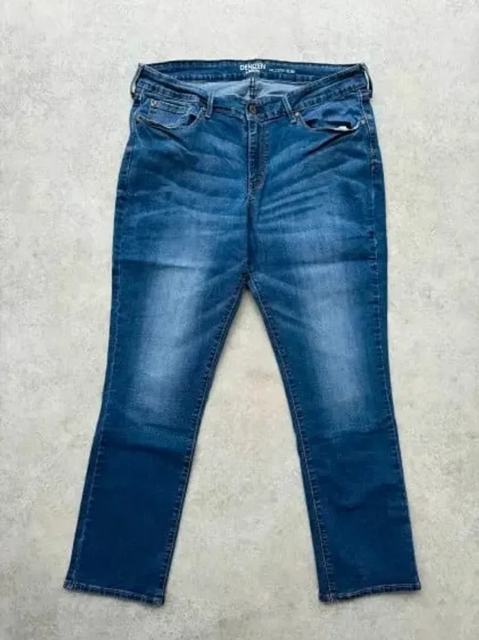 Jeans Levi's Denizen W34 FR44 L32 coupe droite bleu marine Femme Women pan578b - photo numéro 2