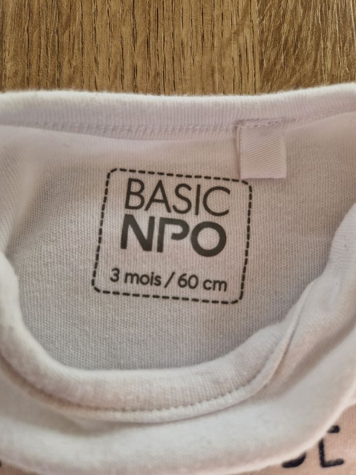 Body manches longues blanc bébé "mon bébé chéri" - 3 mois - photo numéro 3