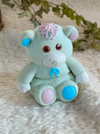 Ours pouet vintage bleu pastel