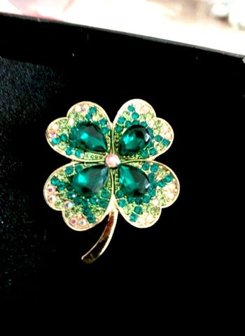 Bijoux broche Porte Bonheur trèfle Clover 🍀