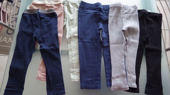 Lot de 7 leggings et pantalons en jean 4ans Vertbaudet et autres - photo numéro 4